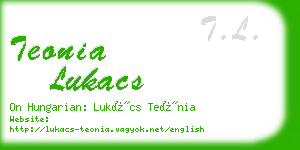 teonia lukacs business card